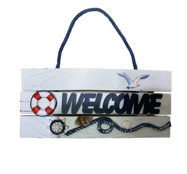 Ahşap welcome kapı süsü